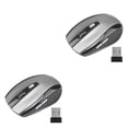 thumbnail image 4 of jesticaly Computer 2.4Ghz Wireless Optical Mouse Quick Speed Low Latency 6 Buttons Plastic Gaming Mice Desktop PC Portable Grey 2Set, 4 of 6