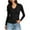 Black, variant on Ribbed Long Sleeve T Shirts for Womens Slim-fit Sexy Lace V Neck Blouses Stretchy Fitted Outdoor Y3K Tops