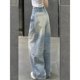 thumbnail image 1 of Pantalones vaqueros de cintura alta para mujer, ropa de calle elegante, holgados, Vintage, rectos, pierna ancha, estilo americano, Y2k, 1 of 4