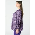 thumbnail image 3 of Roaman's Women's Plus Size Buttoned V-Neck Blouse, 3 of 3