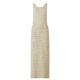 thumbnail image 1 of VISgogo Vestido largo informal para mujer, color sólido, sin mangas, sin espalda, ahuecado, vestido transparente VISgogo  moda, 1 of 9