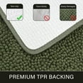 thumbnail image 3 of DweIke Chenille Bathroom Mats With Non-Slip Backing Machine Washable Indoor Durable Rug 24"x60",Olive Green, 3 of 6