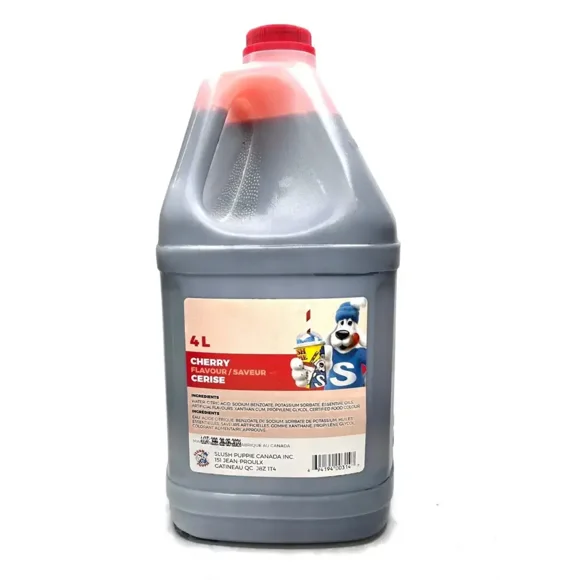 Slush Puppie  Cherry Slushy Syrup 5:1 Concentrate 135 oz/4L for Slushie Machine Commercial and Home Use