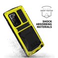 thumbnail image 5 of Dteck Full Protective Shockproof Case For Samsung Galaxy Note 20 Ultra (6.9 inches),Hybrid Rubber Metal Kickstand Tempered Glass Screen Protector Note 20 Ultra 5G Hard Cover,Yellow, 5 of 7