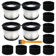 thumbnail image 1 of 4Pack DCV5011H HEPA Filter for DCV501HB Cordless Handheld Vacuum, with 8 Foam Sleeve Filters & 1 Brush, 1 of 5