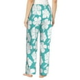 thumbnail image 3 of Naloa Vintage Floral Print Women’s Ultra-Soft Comfy Pajama Lounge Pants with Pockets & Drawstring, 3 of 8