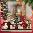 thumbnail image 4 of Darzheoy Christmas Signs, Wooden Set of 7 Snowman Reindeer Decor, Vintage Winter Tabletop Accent, Indoor Christmas Decor for Home Fireplace Mantel Shelf, 4 of 7