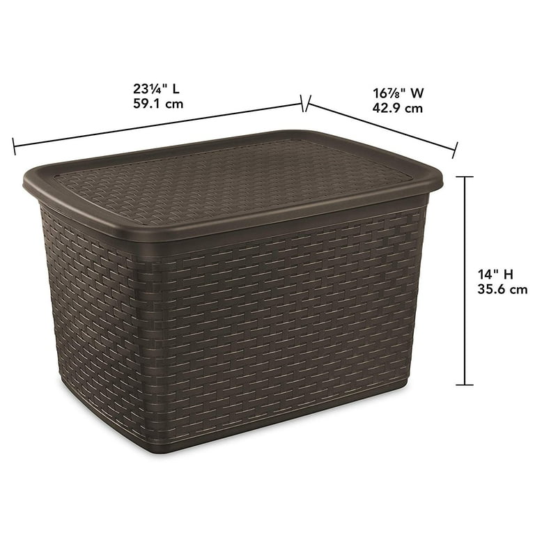 Sterilite 17 Gallon 64 Liter Stackable Weave Storage Tote