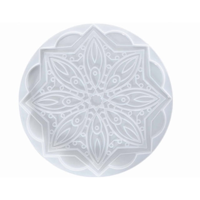 Molde de silicona for posavasos con diseño de Mandala y pegamento de cristal for decoración de mesa