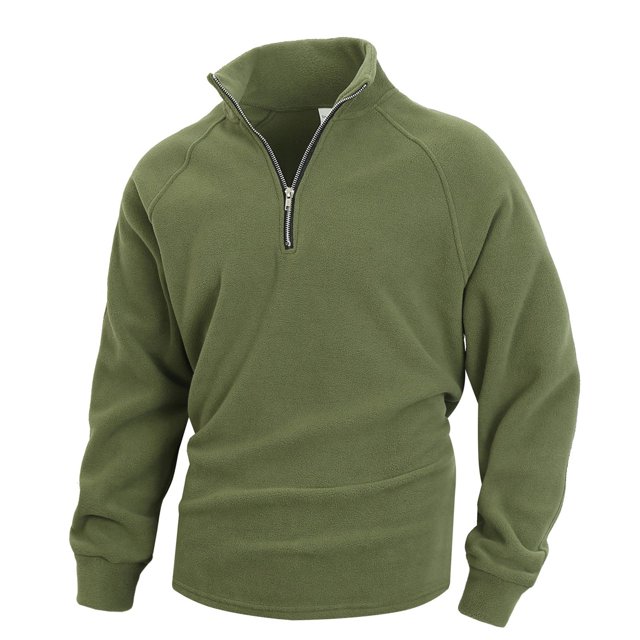 Veste Homme Ajustée Col Montant Manches Longues Chandail Décontracté Chaud Hiver Léger Confortable