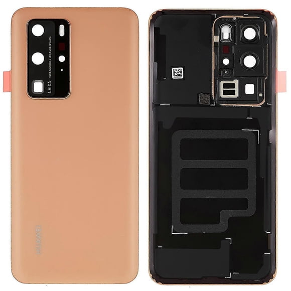 N5S For Huawei P40 Pro OEM Battery Housing with Adhesive Sticker C2T + Camera Lens Cover - Ice White