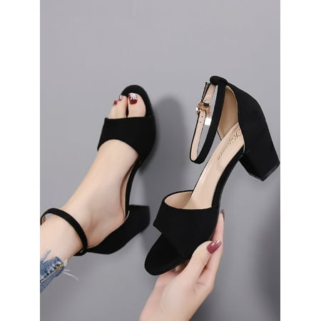 

Chunky Heeled Ankle Strap Sandals Women‘s Footwear