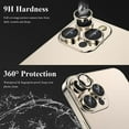 thumbnail image 3 of for iPhone 16 Pro Max Tempered Glass Camera Lens Protector, Luxury Slim Fit Anti-Scrach Anti-Fingerprint Anti-drop Dust-proof Lens Film for iPhone 16 Pro Max, Gold, 3 of 5