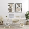 thumbnail image 2 of Stupell Industries Neutral Oval Shapes 2 Piece Gray Framed Floater Canvas Set design by Hannah Dawson, 31 x 21, 2 of 9