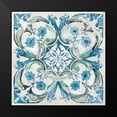 thumbnail image 2 of Nan 20x20 Black Modern Framed Museum Art Print Titled - Carribean Tile I, 2 of 5