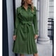 thumbnail image 3 of Vestido De Un Solo Pecho,Vestido De Manga Larga, Vestido Elegante De Mujer Delgado, Vestido De Color Puro, Funcionalidad Versátil, 3 of 6