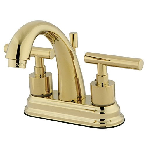 Kingston Brass Manhattan Two Handle 4" Centerset Lavatory Faucet with Brass Pop-up