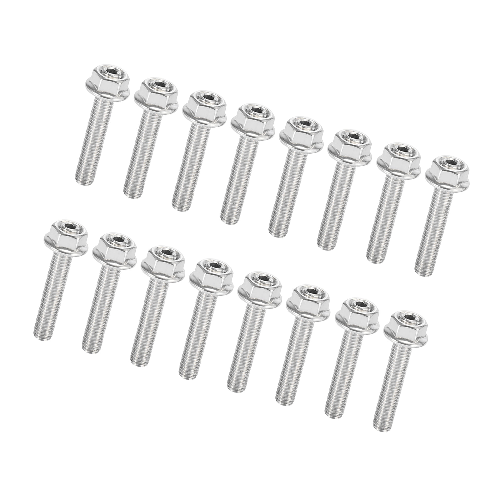 16Pcs Exhaust Manifold Bolt Stud Hardware for Ford 4.6 5.4 Liter V8 2