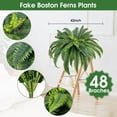 thumbnail image 3 of CQURE 42-Inch Artificial Boston Fern Plants, 48 Fronds Realistic Fake Bushes for Indoor & Outdoor Decor, 2 Pack, 3 of 9