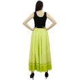 thumbnail image 4 of Bimba Jupe Longue Maxi pour Femmes avec Bordure Contrastée Jupe Boho avec Taille Élastique, 4 of 9