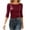 A06-Wine, variant on ZORYEVY Tops Women 3/4 Sleeve Winter Wide Round Neck Casual Fashion Solid Color T-shirts