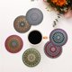 thumbnail image 2 of Juego de madera de 6 piezas con estante de almacenamiento, agua con mandala de girasol con aislamiento térmico, 2 of 7