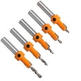 thumbnail image 2 of Jinsinto 5pcs Woodworking Countersink Chamfer Drill Bit Counter HSS Taper Drill Bit，Orange, 2 of 4