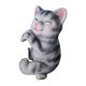 thumbnail image 3 of Estatua colgante de animal, maceta y jarrón, animales abrazables, maceteros colgantes, hada gatito gris, 3 of 9