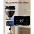 thumbnail image 4 of Tuni G3 64mm Flat Burr Coffee Grinder, 100 Grind Settings Electric Espresso Grinder with Single Dose Set | Commercial Grade Precision, Touchscreen | Anti-Static Tech | Stainless Steel (Ivory), 4 of 9