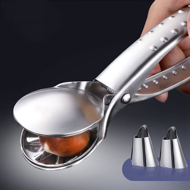 Oleegame 1PC Kitchen Utensils Set Clip Metal Sheller Nut Walnut Quick Pliers 2 In 1 Opener Chestnut Kitchen Dining Bar Silver