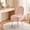 Pink(Super Soft Finish), variant on Tzou Vanity Stool with Storage & Adjustable Backrest – 280 lbs Capacity, Faux Fur