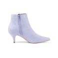 thumbnail image 3 of BLISSFUL STEP Women's Ankle Boots Kitten Heel Pointed Toe Side Zip Faux Suede Boots Purple 8.5, 3 of 7