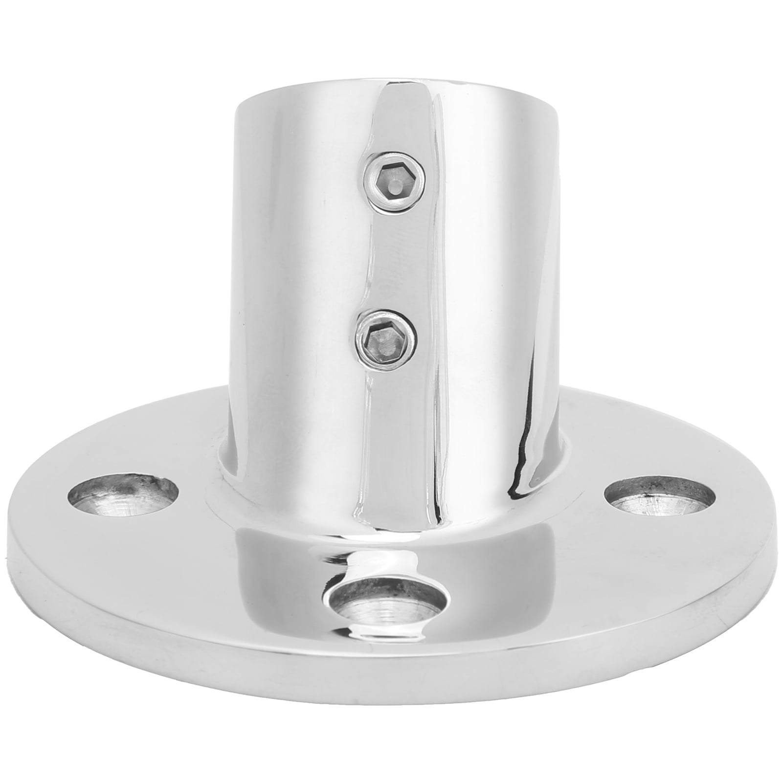 316 Stainless Steel Marine Tube Pipe Base - 60° Round Handrail Fitting For Boats, Tables, Railings