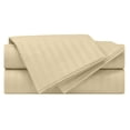 thumbnail image 2 of RV 42x80 Sheets easy to fit in RV-mattress upto 15 Inch Stripe Ivory 1800 Series Brushed Microfiber RV Camper Sheet Set, 2 of 4