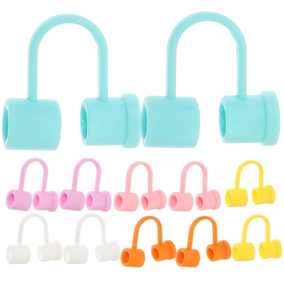 COMPUKAS 12Ud Tapas Para Sorbetes De Silicona Coloridas Protectores Reutilizables Para Uso En Mascotas
