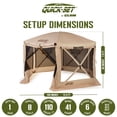 thumbnail image 3 of CLAM Quick-Set Pavilion 12.5 Foot Portable Outdoor Canopy Shelter, Tan, 3 of 11