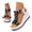 Black, variant on Women's High Heel Wedge Sandals Platform Rhinestones Boho Cute Slides Sandal Open Toe Sparkly Butterfly Dressy Summer Walking Shoes Brown 9