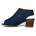 thumbnail image 4 of J. Adams Peep Toe Bootie– Low Stacked Heel - Open Toe Ankle Boot Cutout Velcro Enclosure, 4 of 4