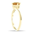 thumbnail image 3 of SZUL Women's Solitaire Square Shaped Citrine Wave Ring in 10K Yellow Gold, 3 of 5