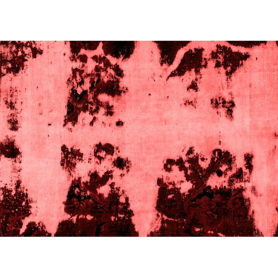 Ahgly Company Indoor Rectangle Abstract Red Modern Area Rugs, 2' x 5'