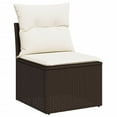 thumbnail image 4 of vidaXL Garden Sofa Set Brown, Cream White, 4 of 9