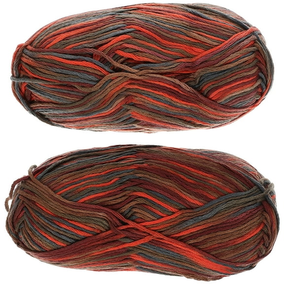 Guiyong 2 Rolls of Hand-knitting Cotton Yarn Scarf Knitting Yarns Handcrafts Craft Yarns