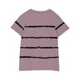 thumbnail image 5 of HAiming Kids Boys Girls Short Sleeve T Shirts Striped Printed Crewneck Casual Basic Tops Blouse Trendy 2025 Summer, 5 of 5