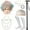 Sliver-1, variant on KAWELL 9 pcs Old Lady Costume for Kids 100 Days of School Costume Granny Old Lady Wig Dress Up Accessories