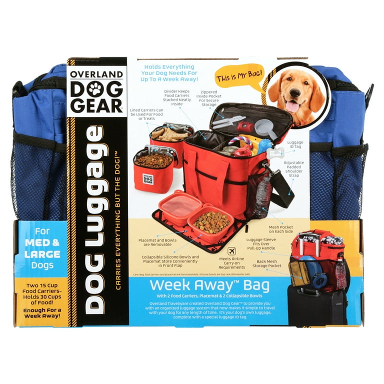 Mobile Dog Gear Blue Week Away Bag, Medium/Large