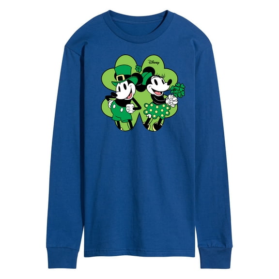 Disney - Mickey Minnie Shamrock - Men's Long Sleeve T-Shirt