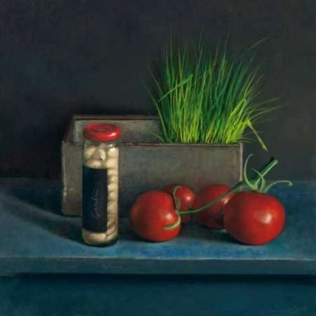 - Still Live with Tomato Poster Print by Jos van Riswick