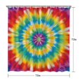 thumbnail image 5 of Rainbow Tie Dye Mandala Pattern Shower Curtain 72"x72" ,Bathroom Decorative Shower Curtains Set with 12 Hooks,Modern Waterproof Washable Shower Curtain, 5 of 6