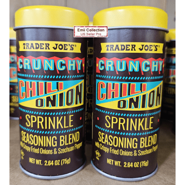 Trader Joe’s Crunchy Chili Onion Sprinkle Season Blend 2.64oz 75g (2 Tins)