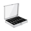 Portable Aluminum 12 Slots Watch Storage Case Container Organizer Watch Holder
